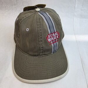 Star Wars Episode I Baseball Cap Olive Green Vintage Racing Stripe Hat